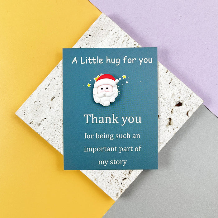 Wholesale Christmas Series Resin Pocket Hug Decorations Card