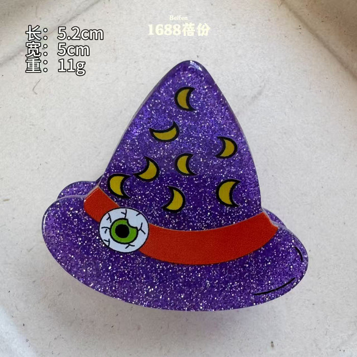 Wholesale  Cartoon Hair Claw Clips Pumpkin Skull Ghost Design Party Hair Accessory