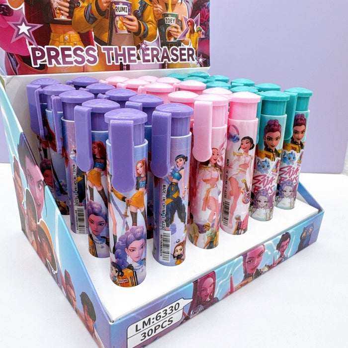 Wholesale 30pcs/ box K-POP Press Eraser Cute Student Portable Eraser