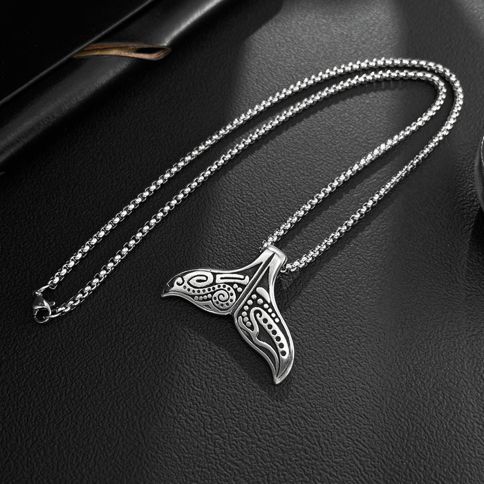 Wholesale Stainless steel necklace, creative trend, retro style