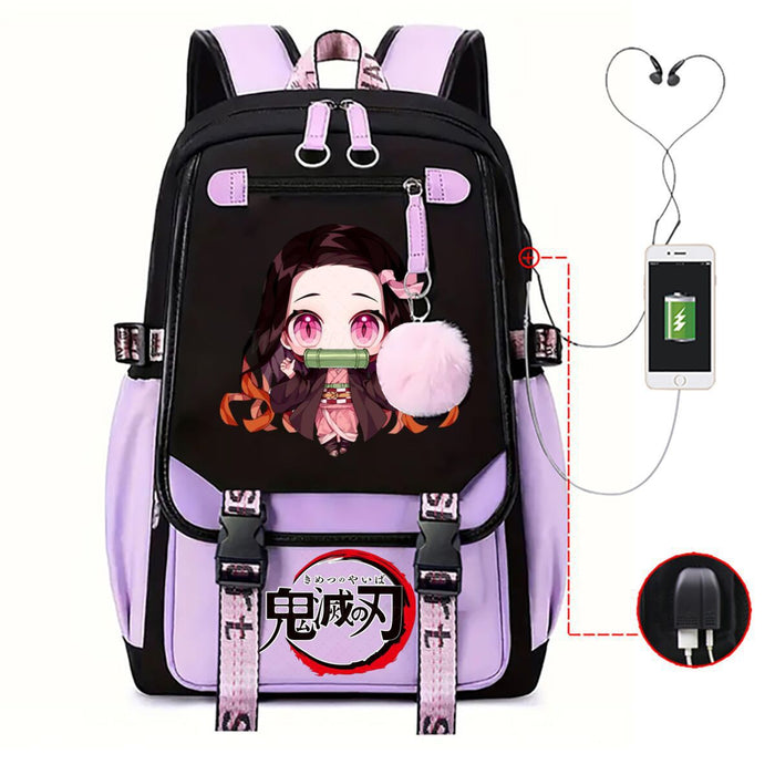 Wholesale Oxford Fabric Cartoon Backpack With USB Charging For Teens And Students
