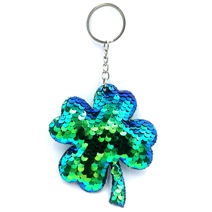 Wholesale Reflective Shiny Animal Plant Keychain PET Sequins Fashion Bag Car Pendant DIY Clothing Accessories JDC-KC-QS001