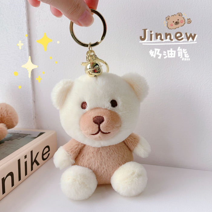 Wholesale Milk Tea Rabbit Cute Color-matching Plush Keychain