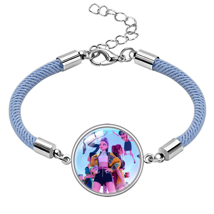 Wholesale Multicolor cord  Kpop Time Gem gemstone bracelet