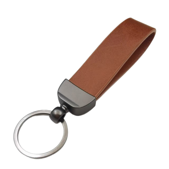 Wholesale Minimally designed car keychain with color changing leather logo, men's keychain pendant