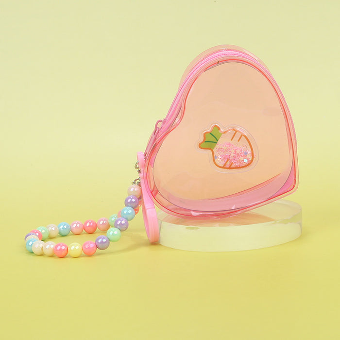 Wholesale Trendy Transparent PVC Jelly Coin Purse In Banana Color Portable Small Storage Pouch With Keychain Cute Everyday Bag Charm For Resale