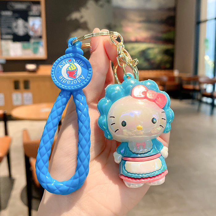 Wholesale Cute Kitten Plated Keychain
