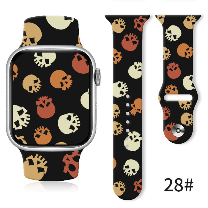 Wholesale Silicone Printed Watch Strap JDC-WD-NuoQi023