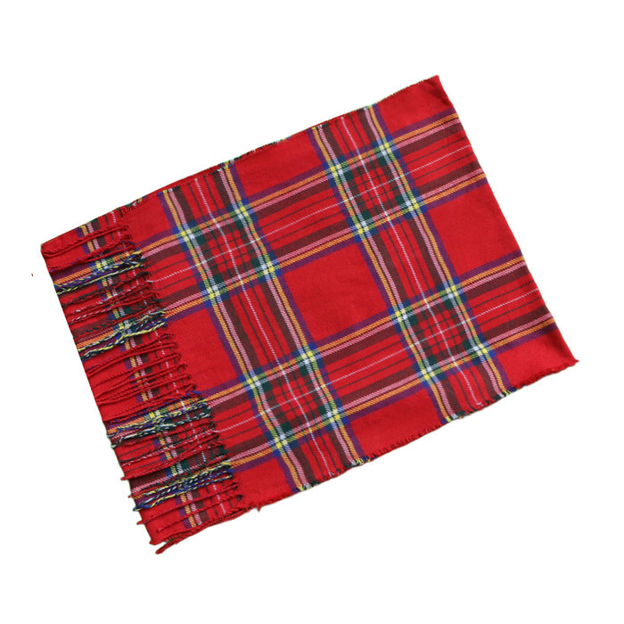 Wholesale  Casual Brushed Thick British Plaid Long