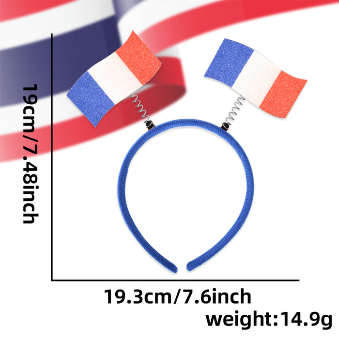 Wholesale 3pcs World Cup Flag Headbands Fans Cheering Hair Clip