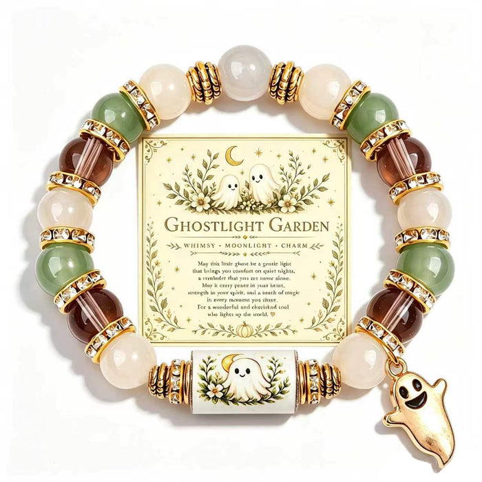 Wholesale  Ghost Black Cat Pumpkin Crystal Bead Elastic Bracelet Unisex Fashion Jewelry Accessory For Party Gift Boutique Resale