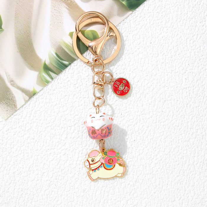 Wholesale Red Alloy Lucky Cat Keychain Charm – Cartoon Style Bag Charm &  Car Key Accessory for Everyday Use Boutique Resale