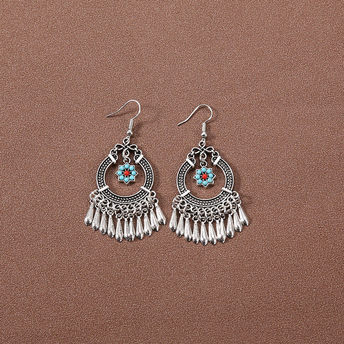 Wholesale Alloy Bohemian Ethnic Style Su Long Earrings JDC-ES-Gumi011