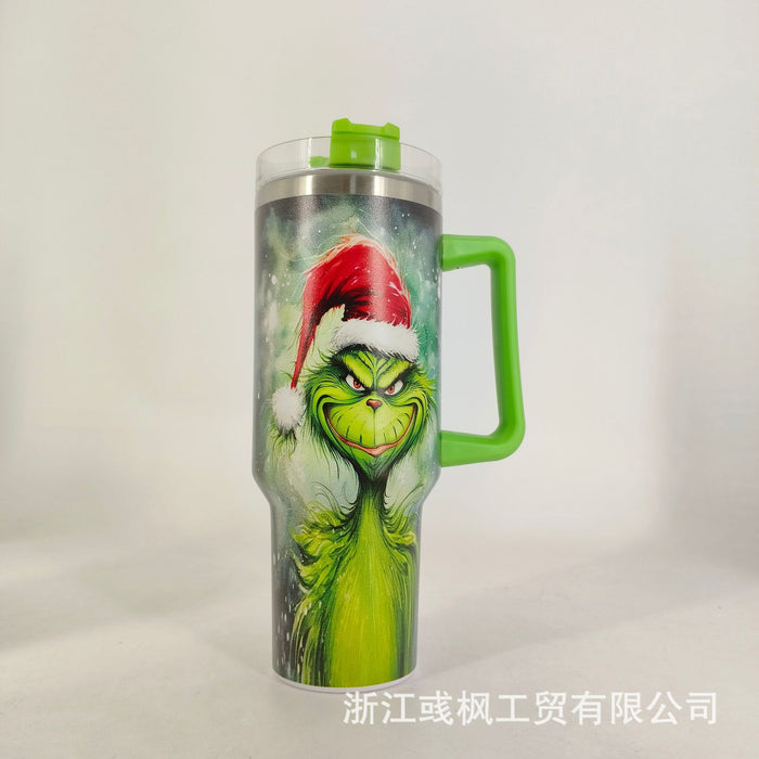 Wholesale 304 Stainless Steel Christmas Series 40oz Insulated Car Cup MOQ≥2