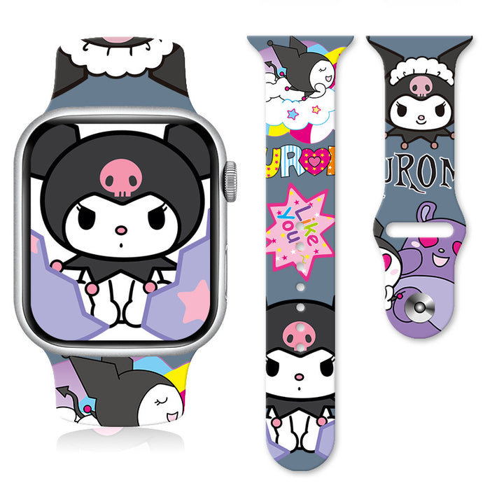 Wholesale Silicone Cartoon Printed Watch Strap JDC-WD-NuoQi008