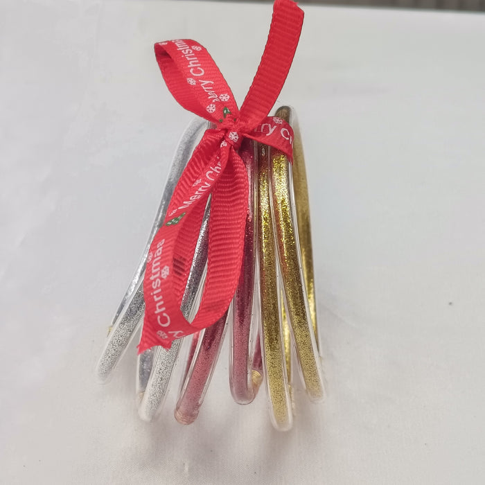 Wholesale Christmas Theme Silicone Gold Powder Bracelet