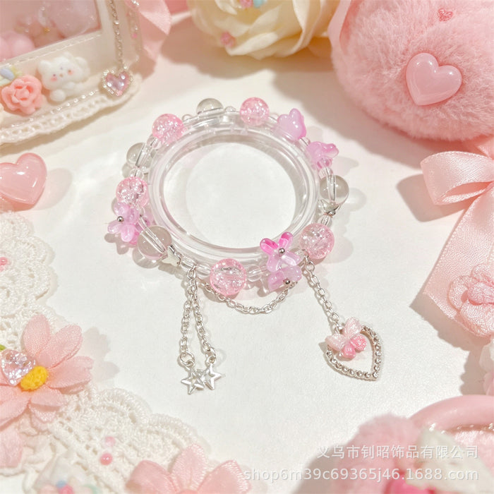 Wholesale Sweet Blossom Heart Bracelet Women Fashion Accessory Gift