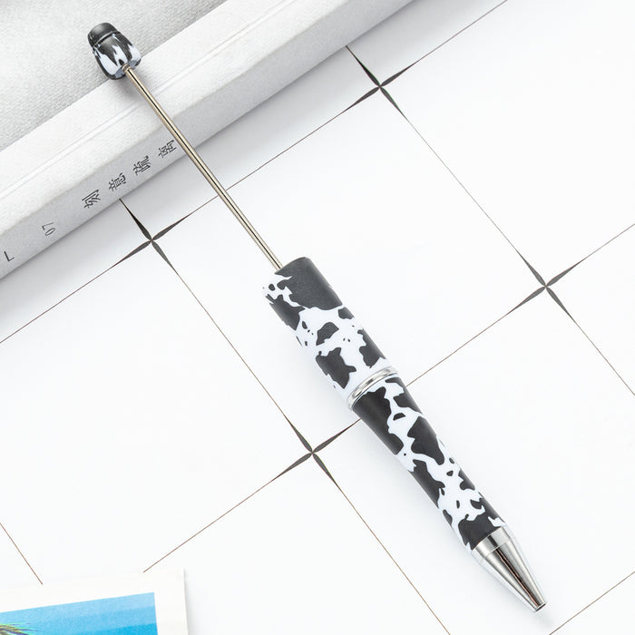 Wholesale DIY Beadable Pens Cow Print Leopard Print Christmas Plastic Pen DIY for Beaded JDC-PN-HuaH006