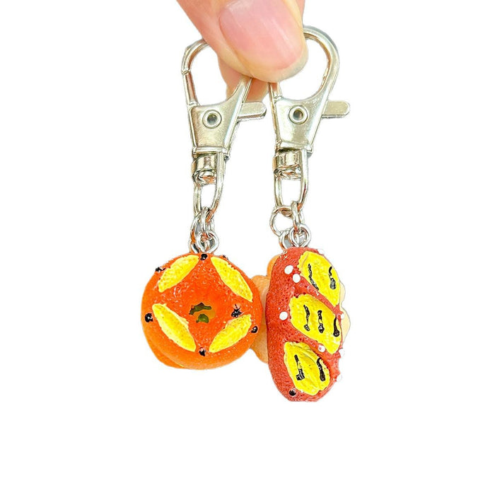 Wholesale French alkaline bread keychain small pendant girls bag student backpack pendant