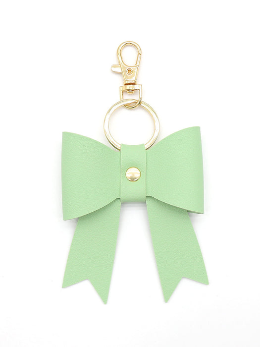 Wholesale Simple leather bow shape key chain bag pendant accessories