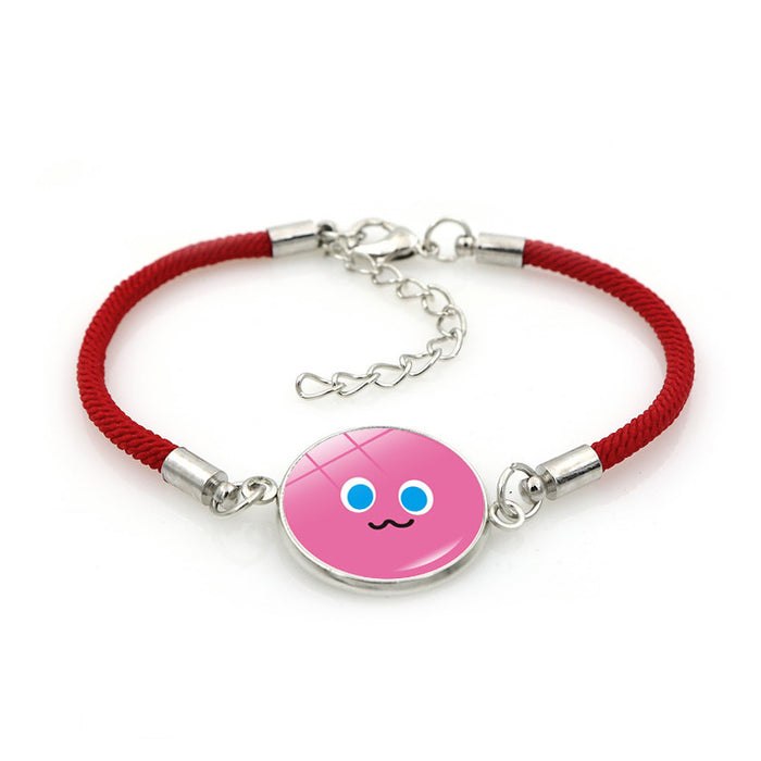 Wholesale Fan support bracelet does not fade women' s hand jewelry star five ball expression package braided bracelet gift