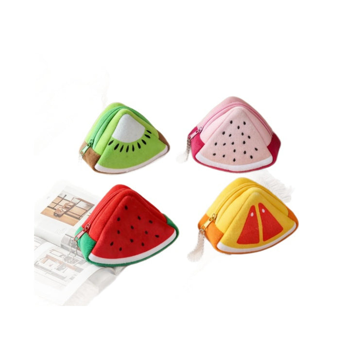 Wholesale Plush Fruit Coin Purse Keychain - Cute Cartoon Design Bag Charm MOQ≥3