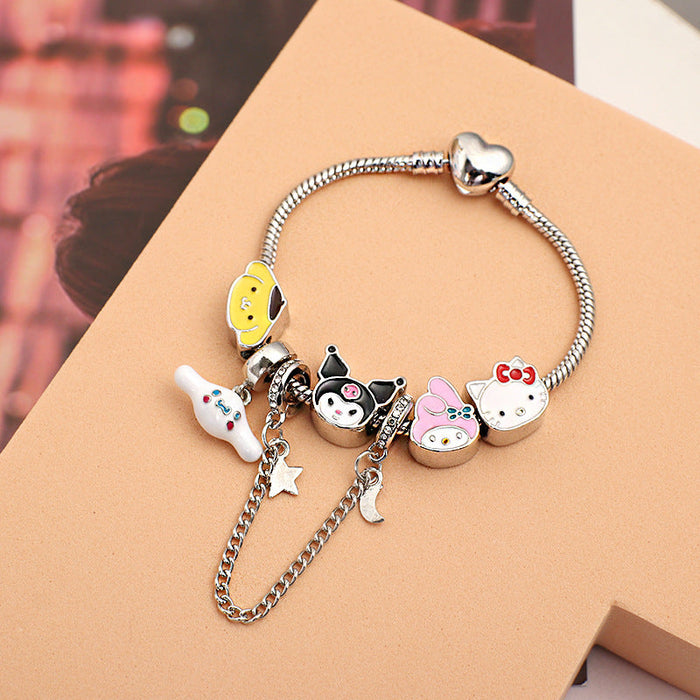 Wholesale Family Heart Beaded DIY Alloy Bracelet JDC-BT-JiaR001