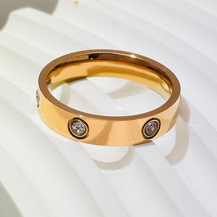 Wholesale Titanium steel ring, female fashion personality trend, niche design, refined food ring, couple pairing ring