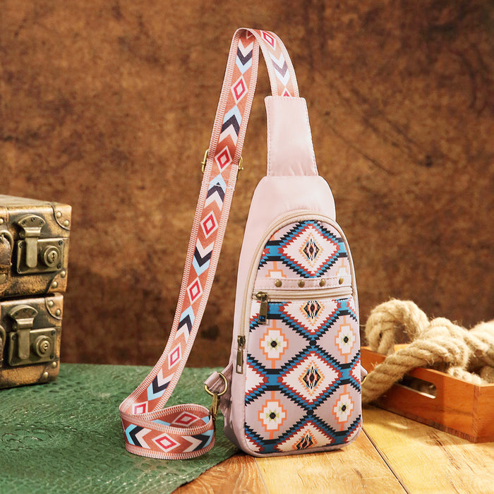 Wholesale Aztec Bohemian chest bag crossbody shoulder bag women' s bag