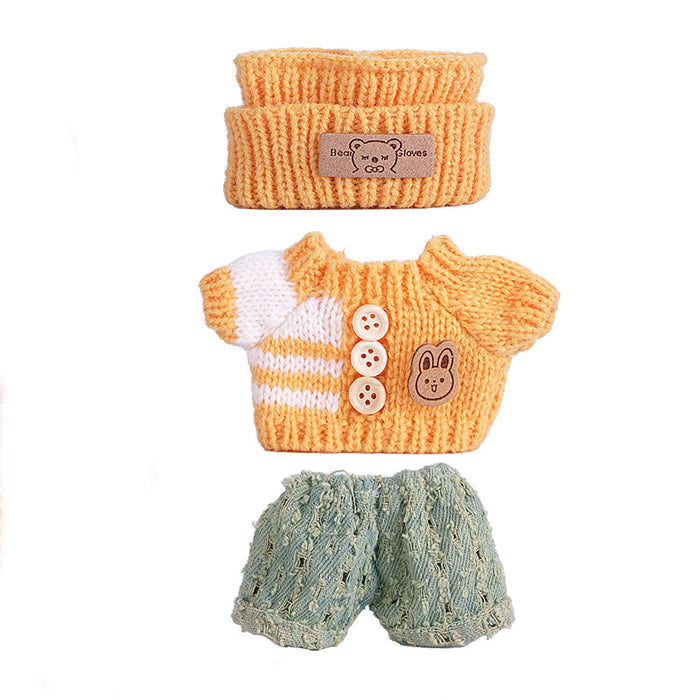 Wholesale 6pcs/set Only Clothes Are Suitable for Vinyl Dolls,  Plush Dolls and Other Wearable Wool Clothes to Change Clothes