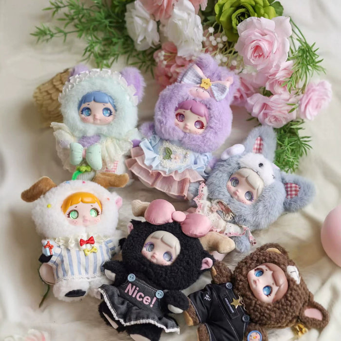 Wholesale Trendy Plush Bag Charm with Soft Clay Face Doll Cute Stress Relief Doll