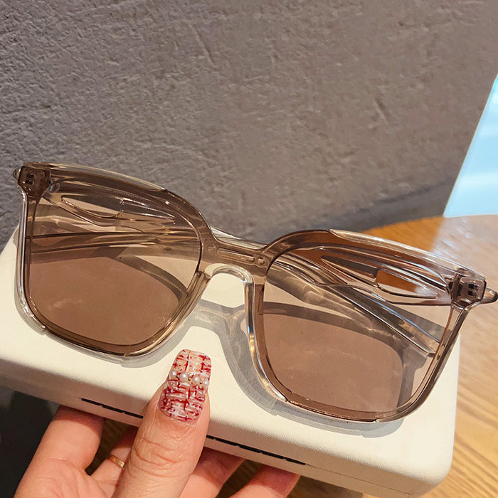 Wholesale UV resistant reflective large frame personalized sunglasses