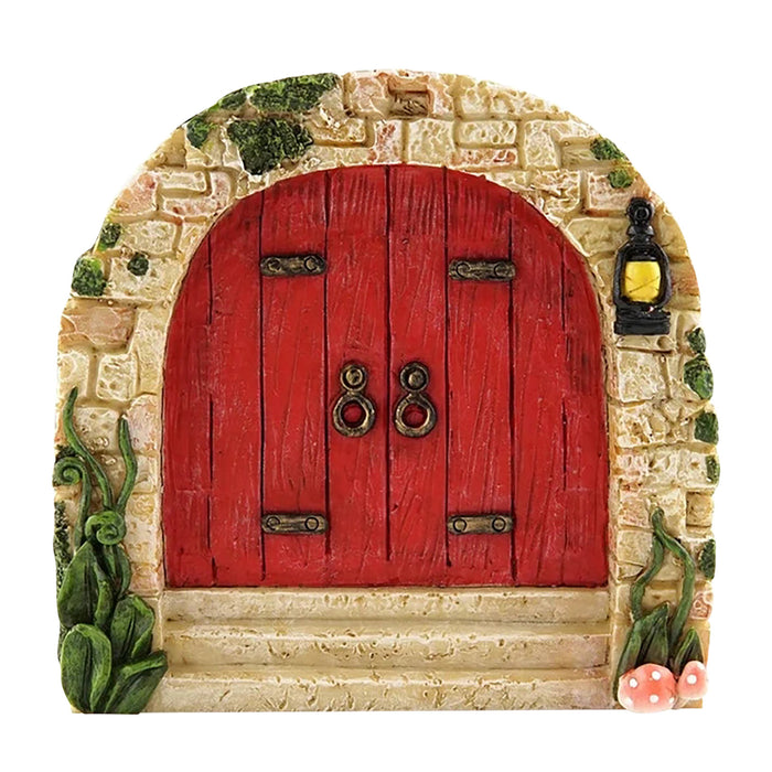 Wholesale  Fairy Gate Door Courtyard Wooden Tree Decoration Wooden Ornament