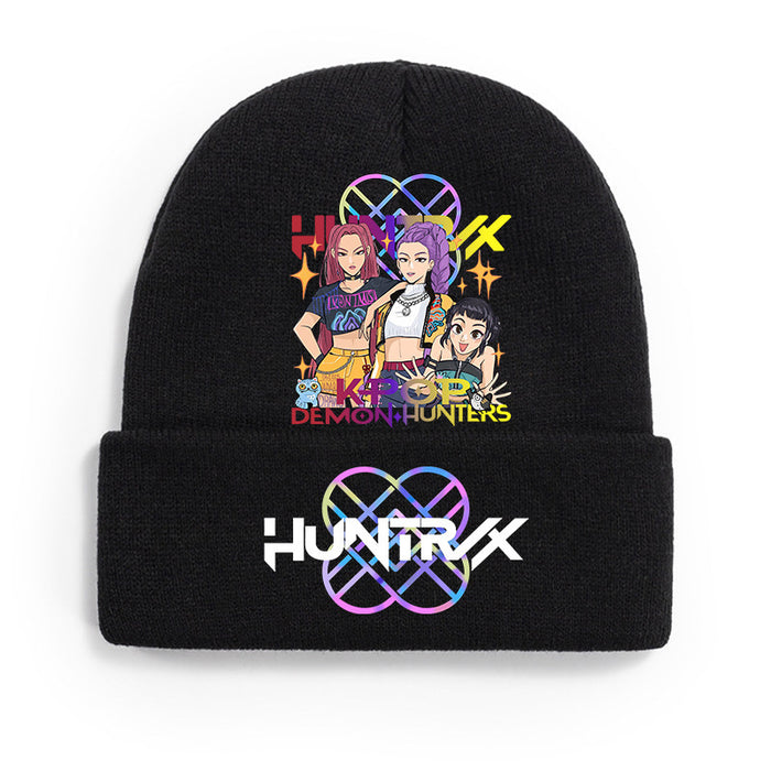 Wholesale Kpop Printed Knit Hat Fleece Hat