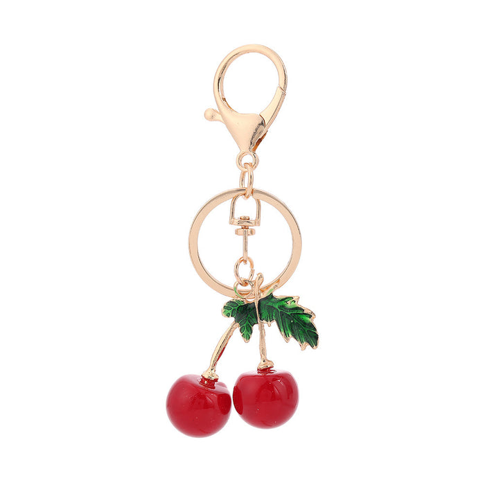 Wholesale Fruit Shaped Metal Keychain Decorative Bag Charm MOQ≥2
