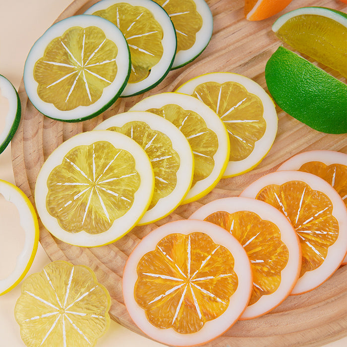 Wholesale Lemon Slice Simulated Fruit PVC Keychain Charm Fashion Bag Accessory MOQ≥2