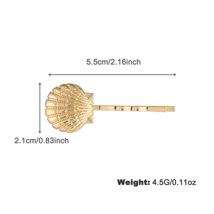 Wholesale Alloy Gold-Plated Shell  Starfish Hair Accessories Set Hairpin