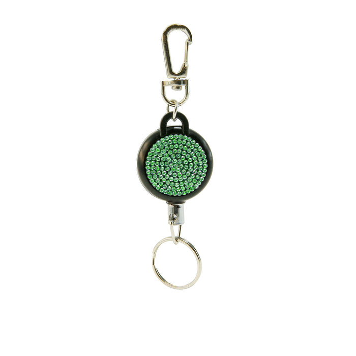 Wholesale Rhinestone Retractable Keychain Steel Wire Rope Women Bag Charm Anti Lost Fashion Accessory