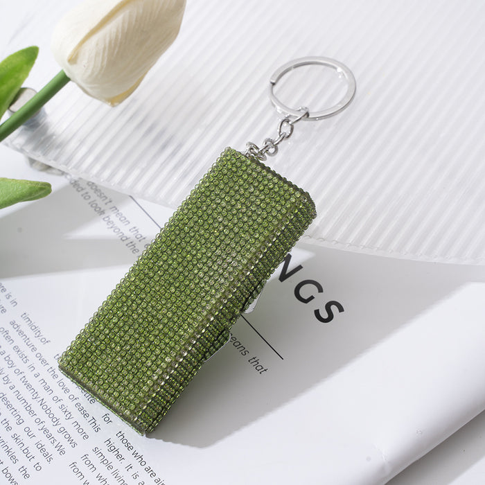 Wholesale Diamond-studded Aluminum Alloy Small Medicine Box Keychain JDC-KC-ZY018