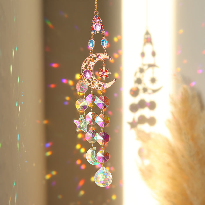 Wholesale Glass Crystal Star Moon Butterfly Sun Catcher Decorative
