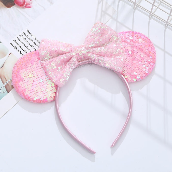 Wholesale Sequin Cartoon Bow Headband JDC-HD-MeiY012