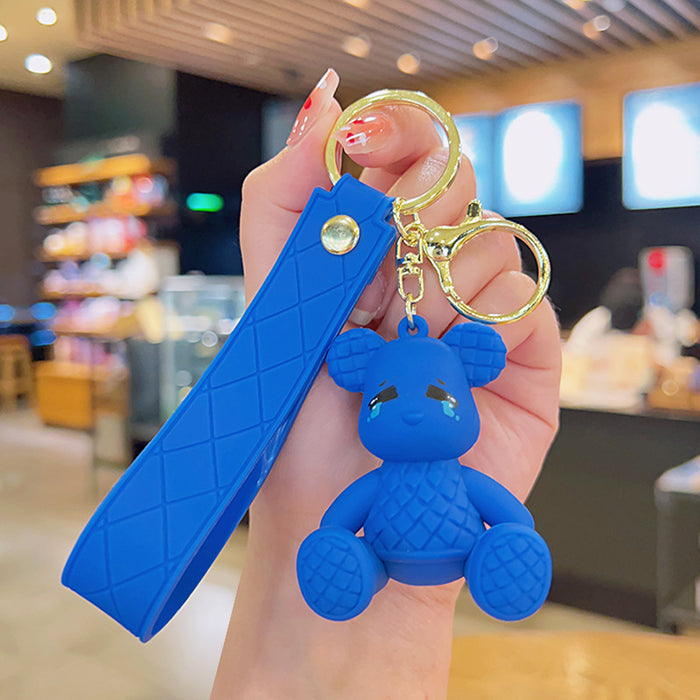 Caricatura al por mayor Bamboo Woven Bear Keychain JDC-KC-YDAO101