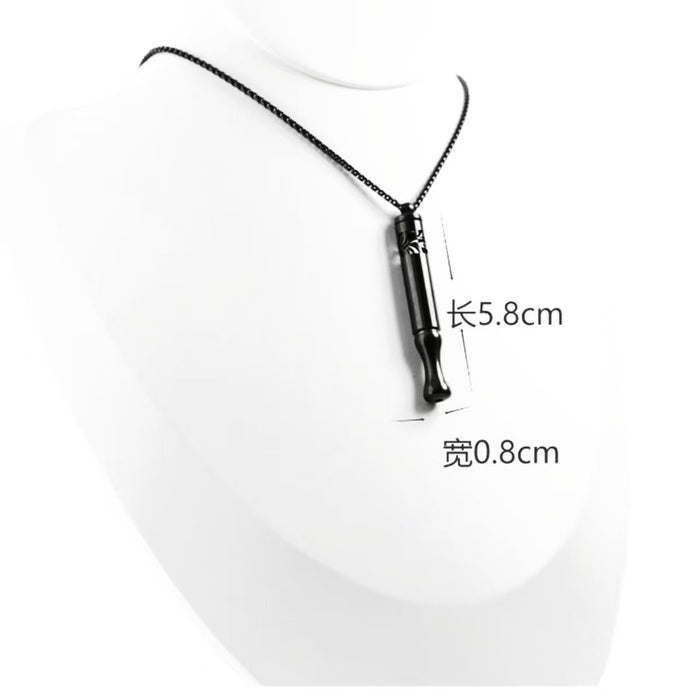 Wholesale Mindfulness Patterned Whistle Necklace