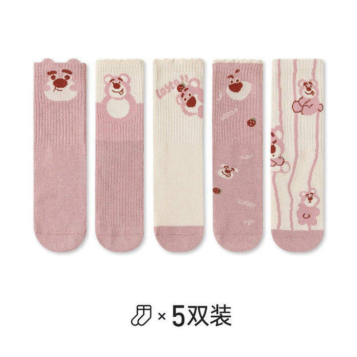 Wholesale New Autumn and Winter Cartoon Girls' Calf Socks Straight Board Socks Cute Cartoon Children's Trend Straight Tube Cotton Socks JDC-SK-SL010