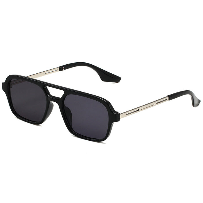 Wholesale Retro Double Bridge Small Square Frame PC Sunglasses JDC-SG-HongR012