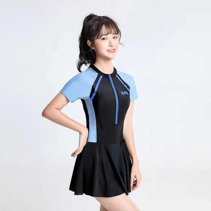 Wholesale New swimsuit, hot spring quick drying girl one-piece skirt set