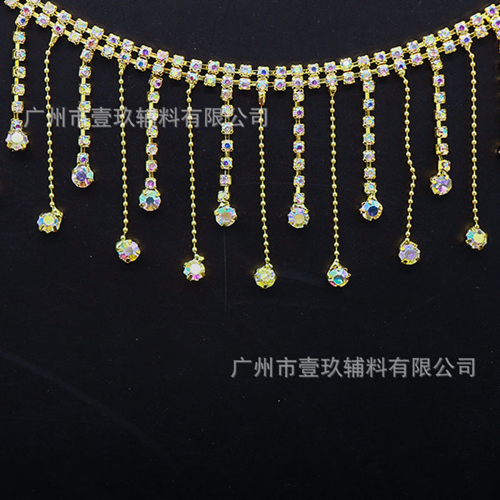 Wholesale DIY Crystal Tassel Rhinestone Chain Clothing Accessories