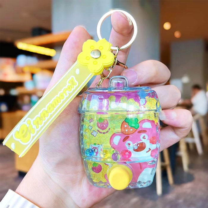 Wholesale Creative decompression game water machine key chain cartoon cute toy student bag pendant