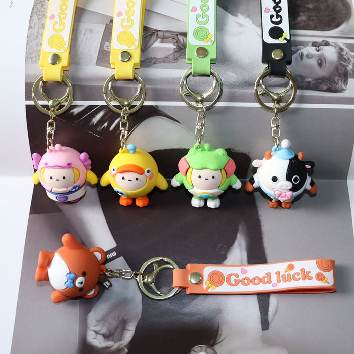 Wholesale Cute Cartoon 3D Keychain Metal Car Key Accessory Everyday