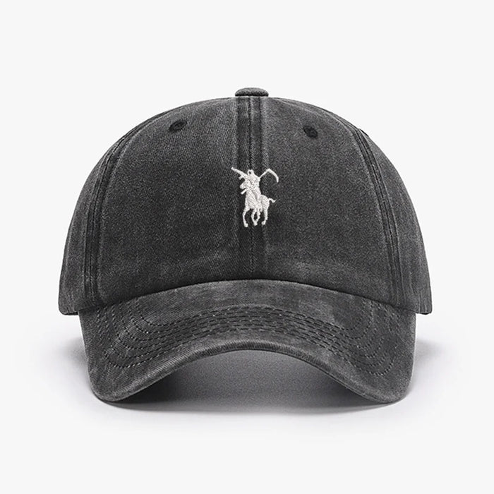 Wholesale Vintage Washed Polo Knight Baseball Cap Stylish Adjustable Curved Brim Hat For Casual Everyday Wear Gift For Summer